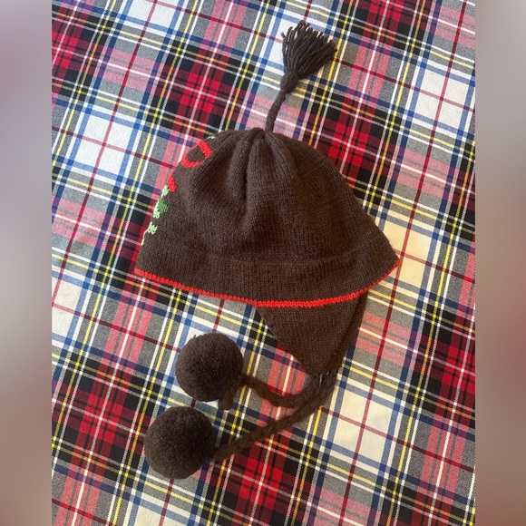 KATE SPADE NEW YORK “Under the Mistletoe” Brown Wool & Fleece Hat - Picture 4 of 13